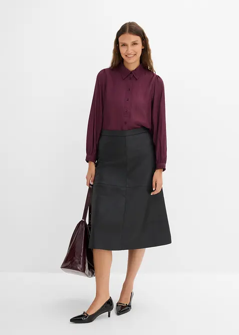 Blusa in misto viscosa strutturato, bonprix