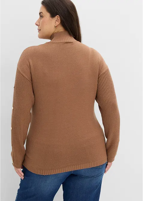 Maglione in filato fine di misto viscosa morbido, bonprix