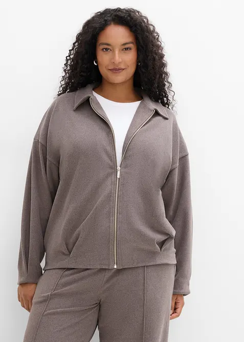Giacca camicia in simil lana, bonprix