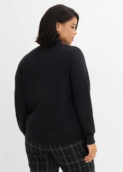 Maglione in filato fine misto viscosa con effetto layering, bonprix