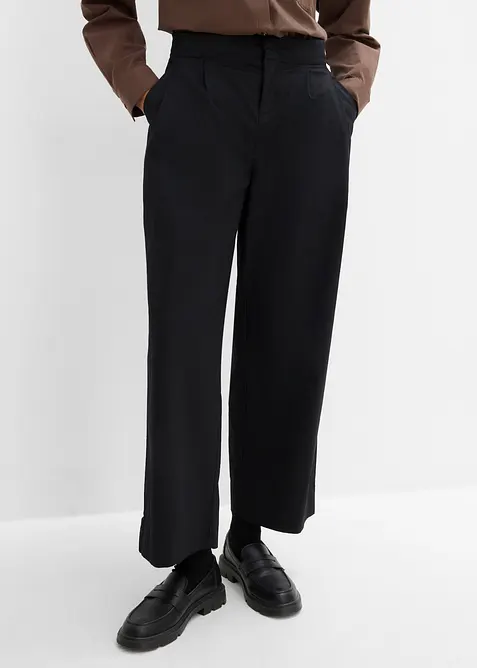 Pantaloni modello barrel in misto cotone, bonprix