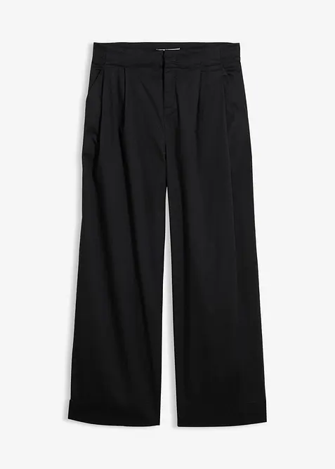 Pantaloni modello barrel in misto cotone, bonprix