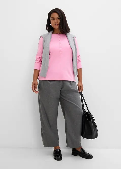 Maglia a maniche lunghe in cotone biologico pesante, bonprix