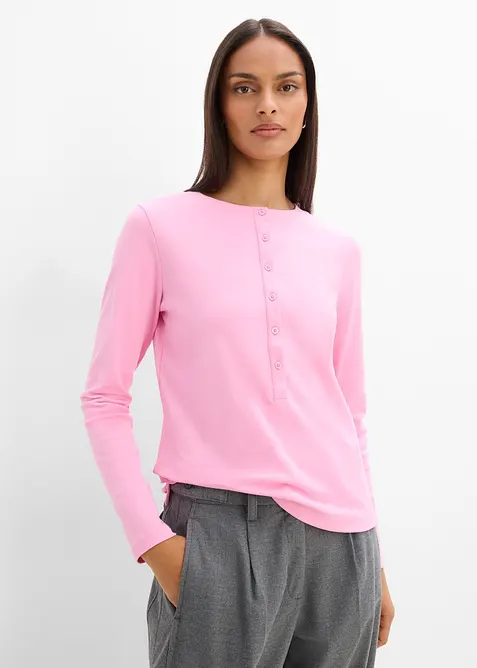 Maglia a maniche lunghe in cotone biologico pesante, bonprix