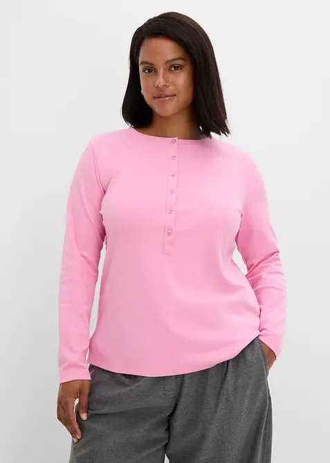 Maglia a maniche lunghe in cotone biologico pesante, bonprix