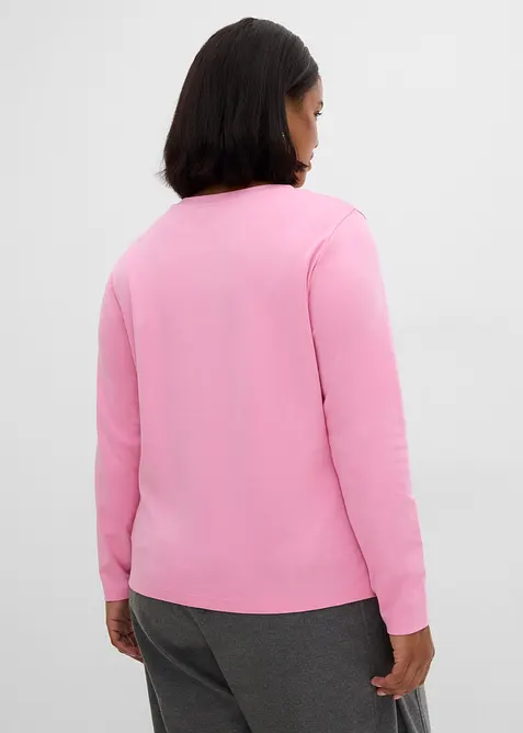 Maglia a maniche lunghe in cotone biologico pesante, bonprix