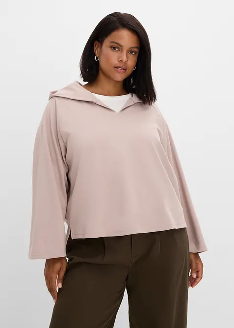 Maglia a maniche lunghe con cappuccio, bonprix