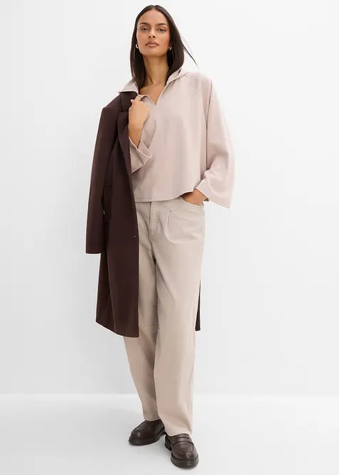 Maglia a maniche lunghe con cappuccio, bonprix