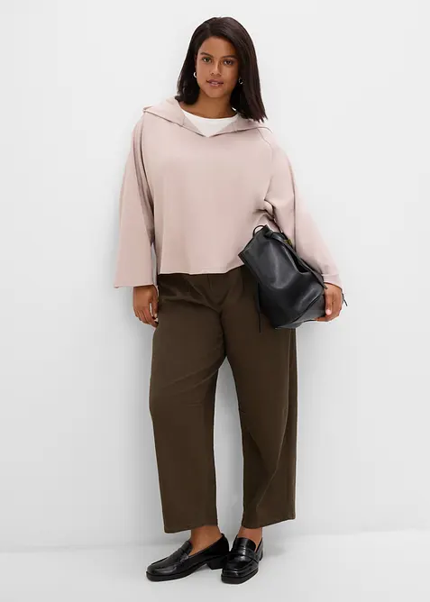 Maglia a maniche lunghe con cappuccio, bonprix