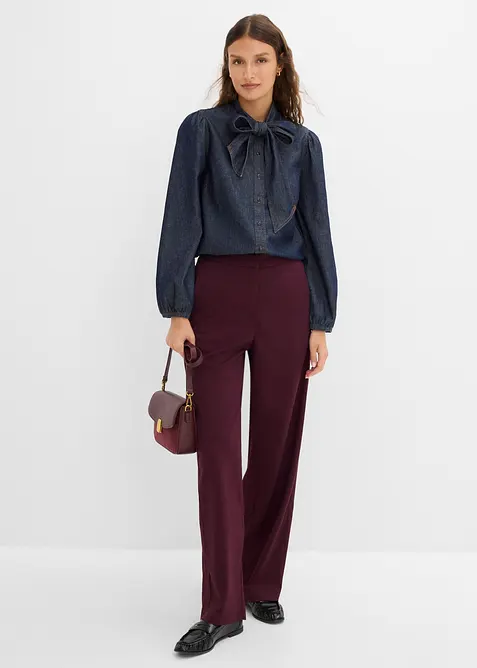 Pantaloni barrel in misto viscosa, bonprix