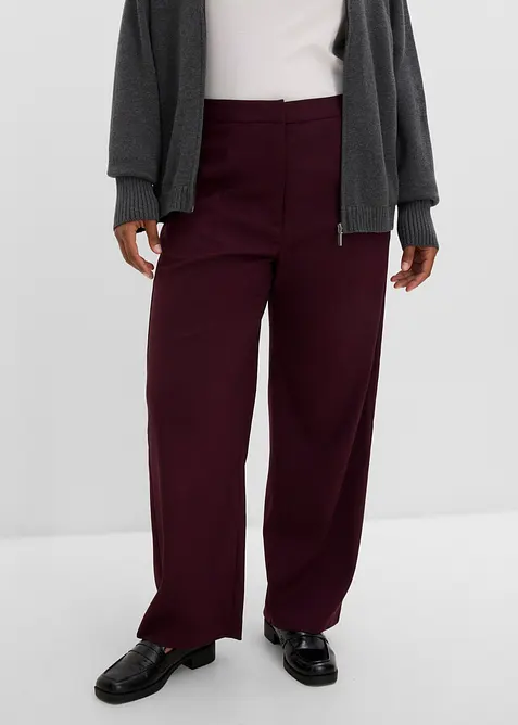 Pantaloni barrel in misto viscosa, bonprix