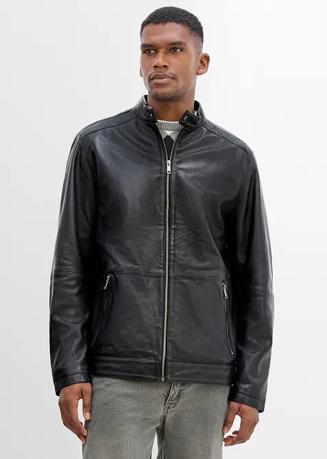 Giacca in nappa con tasche con cerniera, bonprix