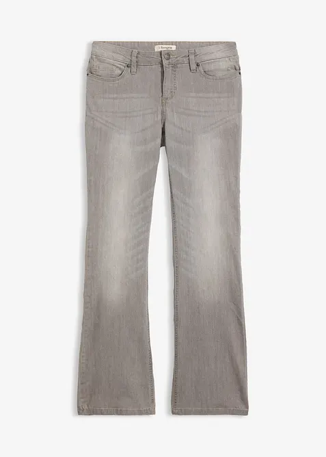 Jeans bootcut elasticizzati confortevoli, vita media, bonprix