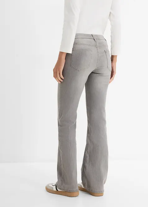 Jeans bootcut elasticizzati confortevoli, vita media, bonprix
