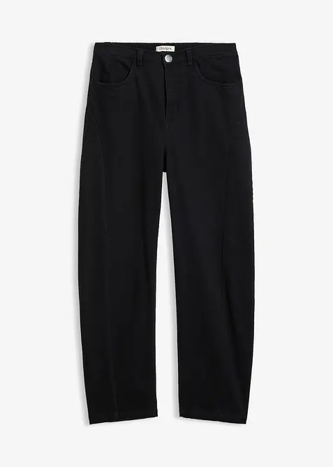 Pantaloni barrel in tweed misto cotone, bonprix