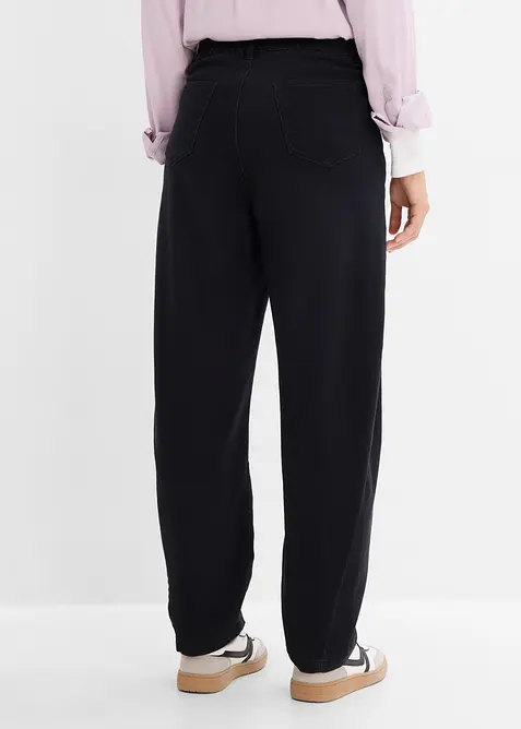 Pantaloni barrel in tweed misto cotone, bonprix