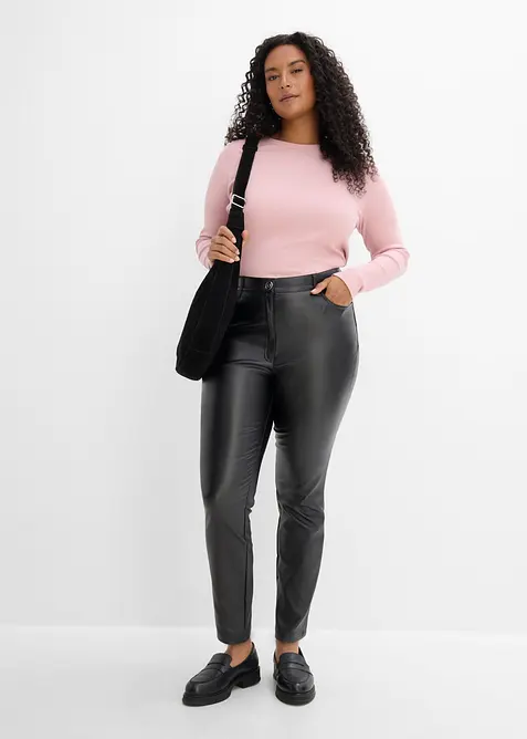 Pantaloni pancia piatta in bengalina rivestita di misto viscosa, bonprix