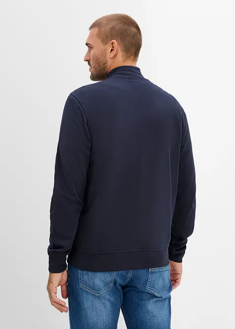 Felpa con zip a collo dritto, bonprix