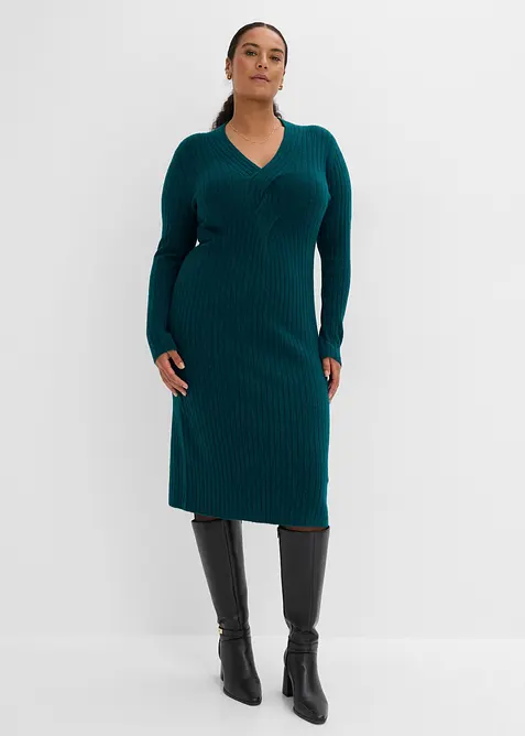 Abito in maglia misto lana, bonprix