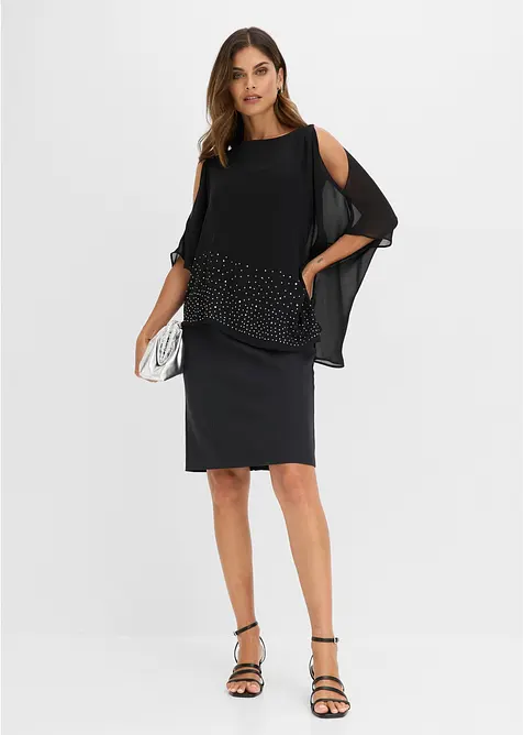 Abito a tubino con strass, bonprix