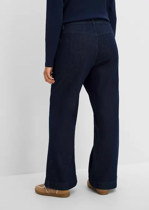 Jeans a zampa, vita alta, bonprix