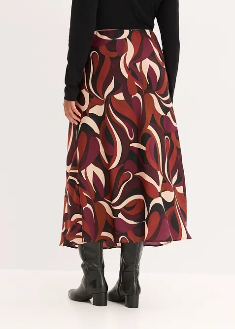 Gonna midi in satin fluido, bonprix