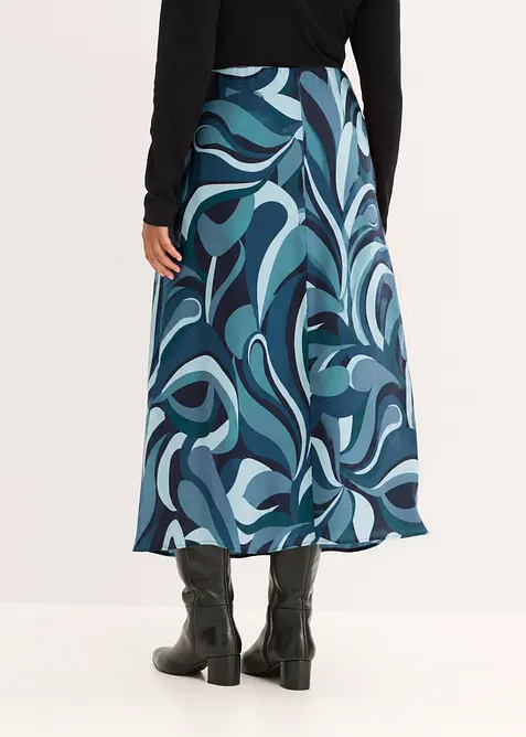 Gonna midi in satin fluido, bonprix