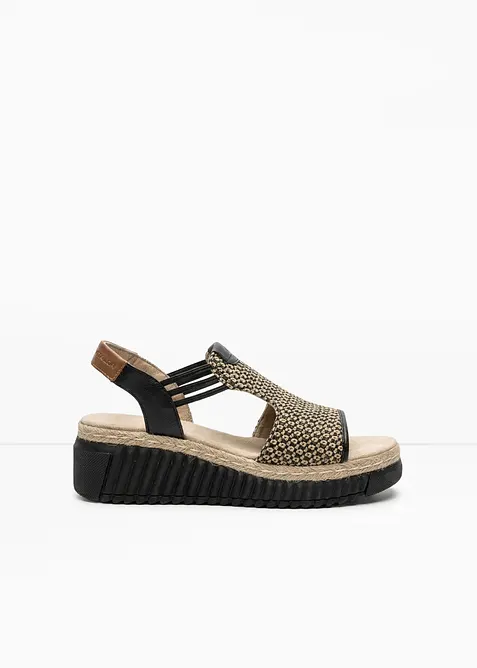 Sandali con zeppa effetto rafia Tom Tailor, Tom Tailor
