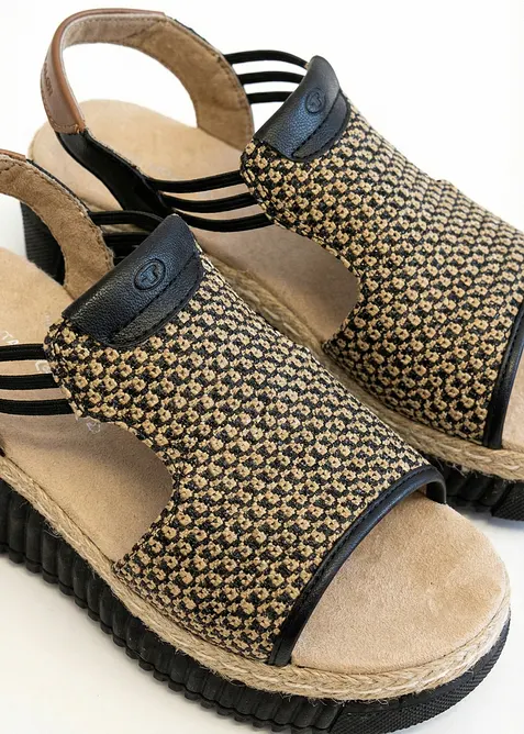 Sandali con zeppa effetto rafia Tom Tailor, Tom Tailor