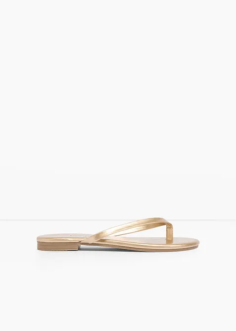 Ciabattine infradito con effetto metallizzato, bonprix