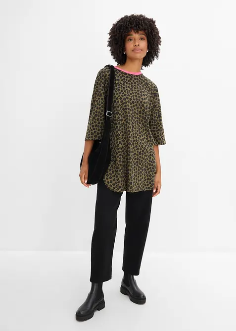 Maglia lunga oversize in puro cotone biologico, bonprix
