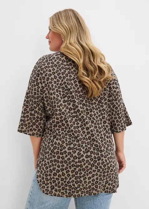Maglia lunga oversize in puro cotone biologico, bonprix