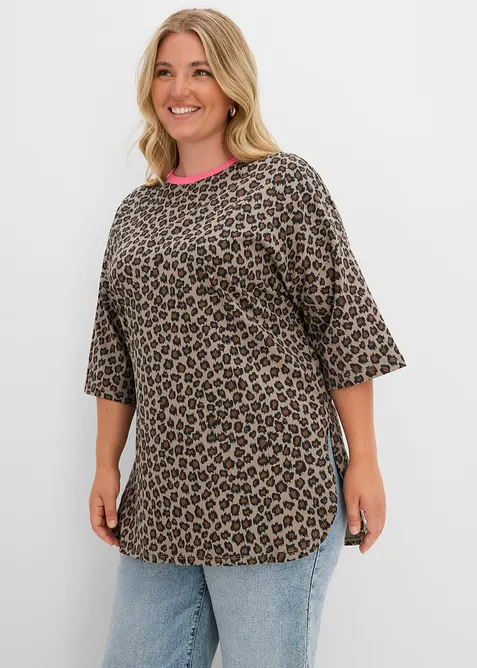 Maglia lunga oversize in puro cotone biologico, bonprix