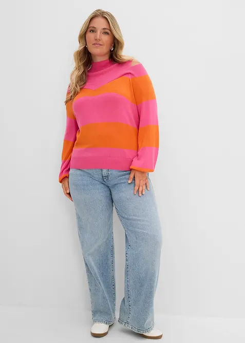 Maglione in filato fine con cut-out sulle spalle, bonprix