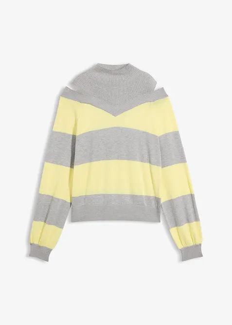 Maglione in filato fine con cut-out sulle spalle, bonprix