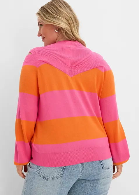Maglione in filato fine con cut-out sulle spalle, bonprix