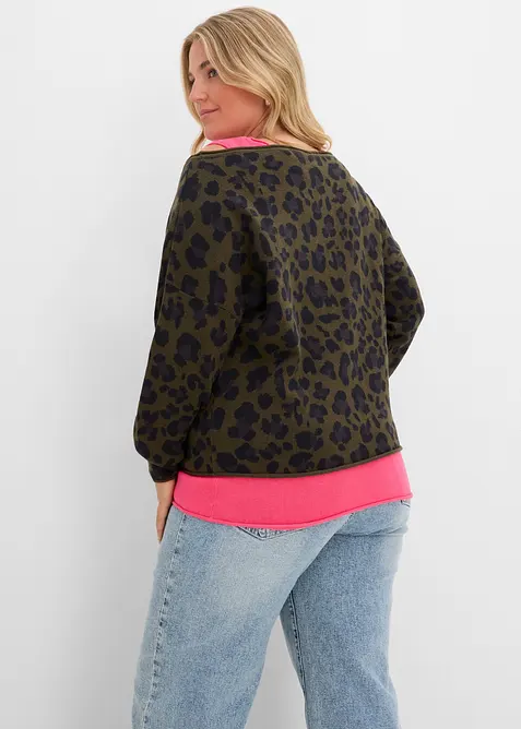 Maglione e top in misto cotone (set 2 pezzi), bonprix