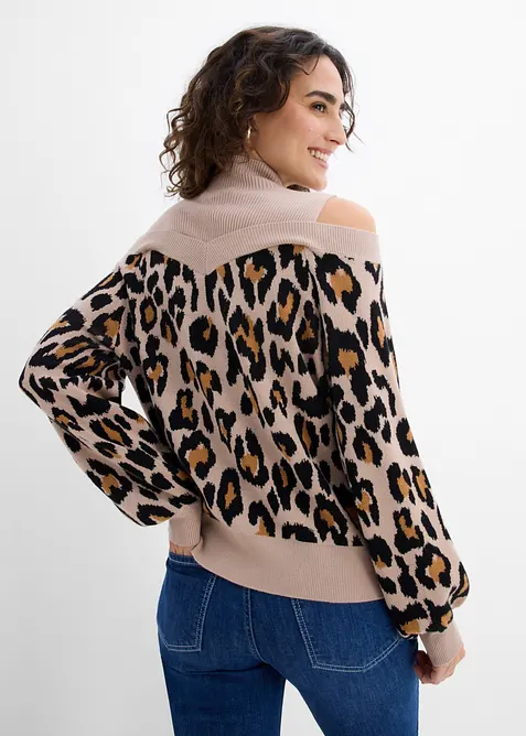 Maglione con cut-out alle spalle, bonprix