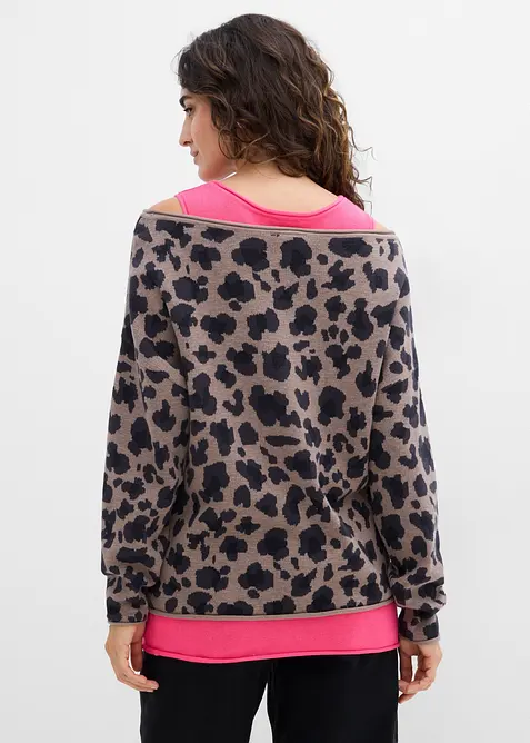 Maglione e top in misto cotone (set 2 pezzi), bonprix