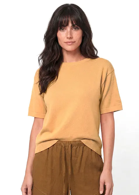 Maglione in filato fine di puro cotone biologico, bonprix