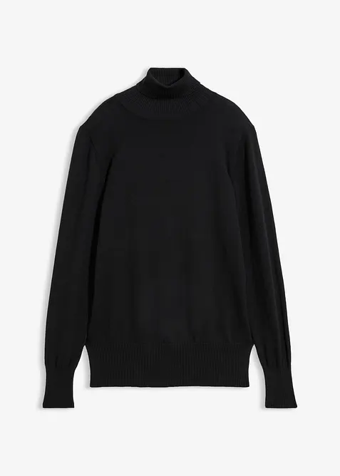 Maglione a collo alto in filato fine, bonprix