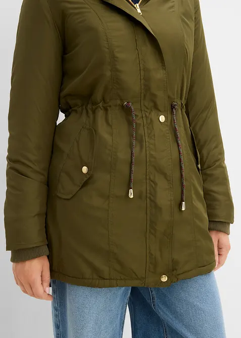Parka con pile teddy, bonprix