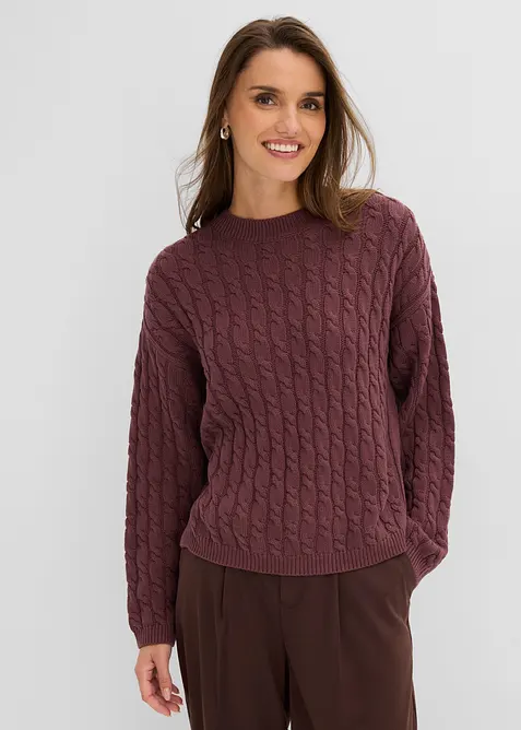 Maglione a trecce, bonprix