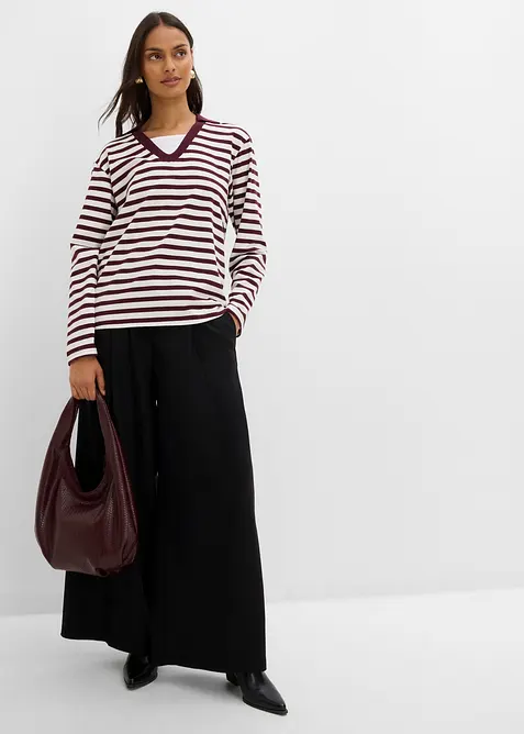 Polo 2 in 1 con scollo a V, bonprix