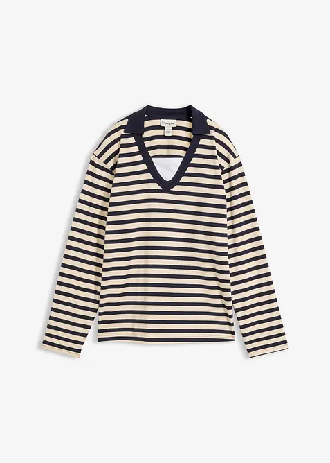Polo 2 in 1 con scollo a V, bonprix