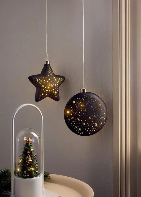 Soprammobile LED albero di Natale con cupola di vetro, bonprix