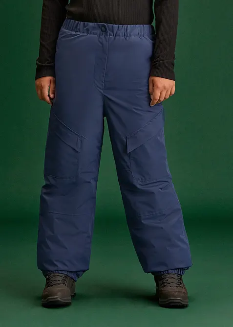 Pantaloni cargo funzionali impermeabili con fodera calda, bonprix