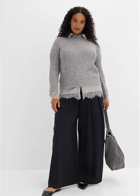 Maglione con inserto a camicia, bonprix