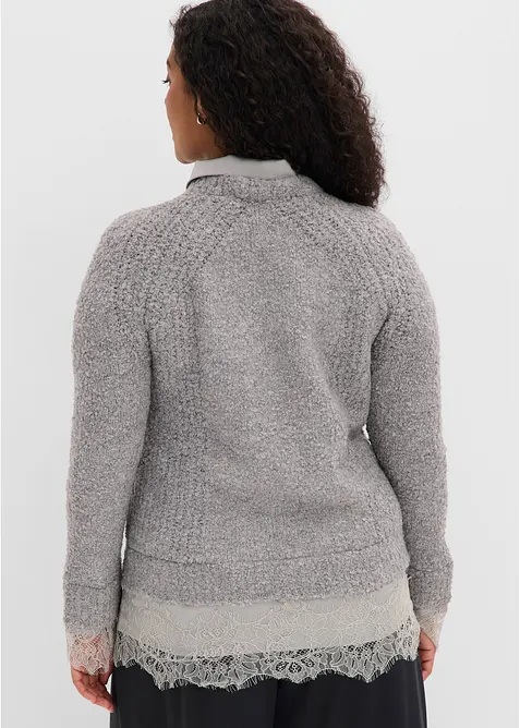Maglione con inserto a camicia, bonprix