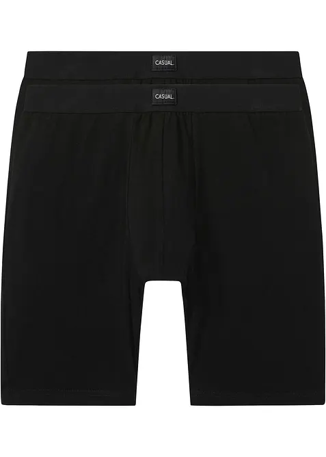 Boxer aderenti lunghi con cotone (pacco da 2), bonprix